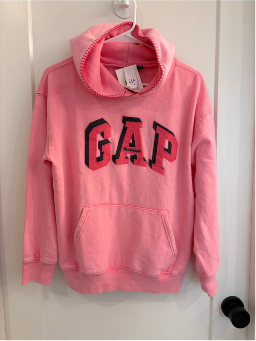 Gap x Madhappy Pink Arch Logo Hoodie - Kids XL (12) / Women’s XS-S - NWT